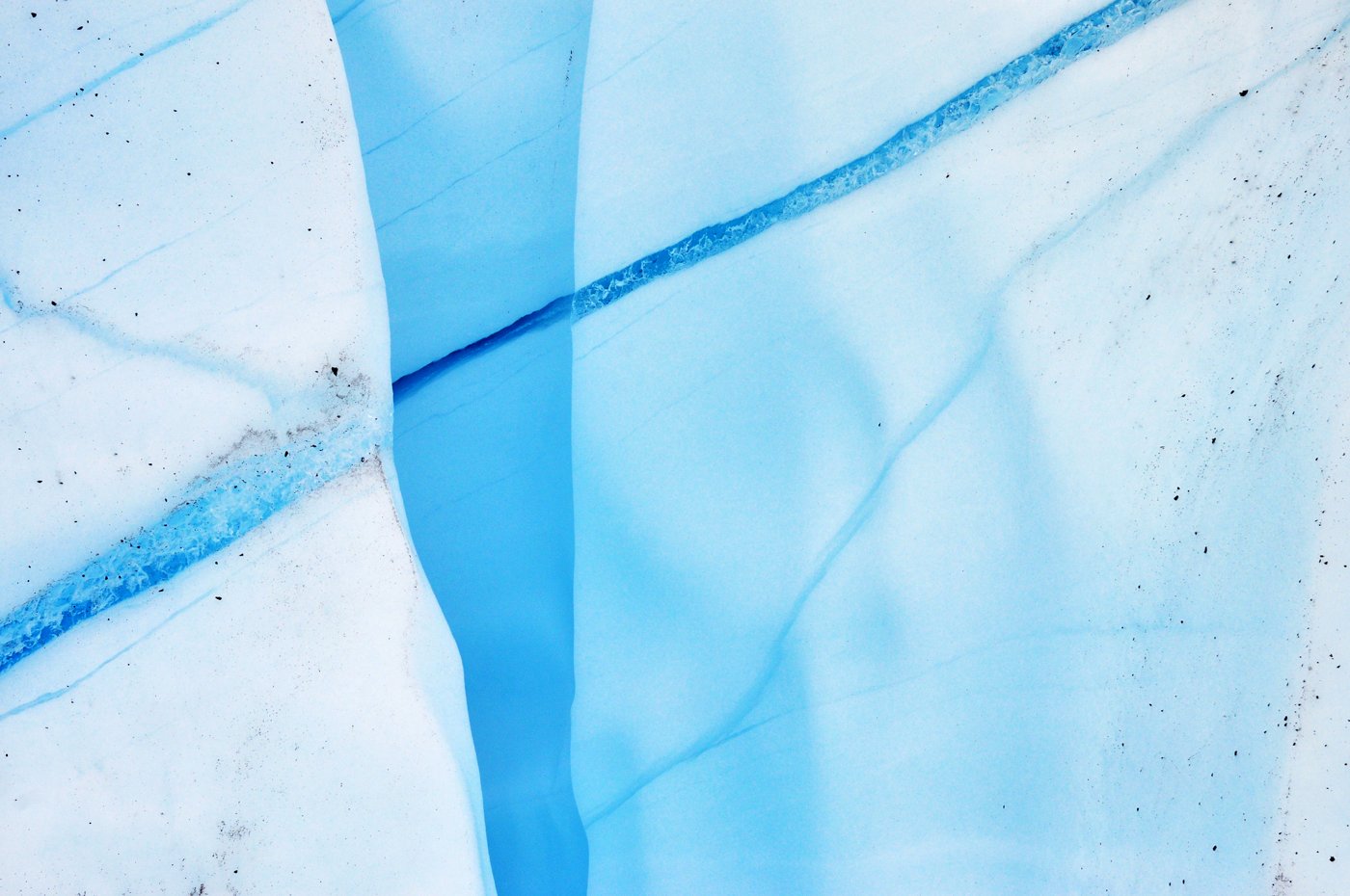 Blue ice and crevasses on the Matanuska Glacier, Alaska